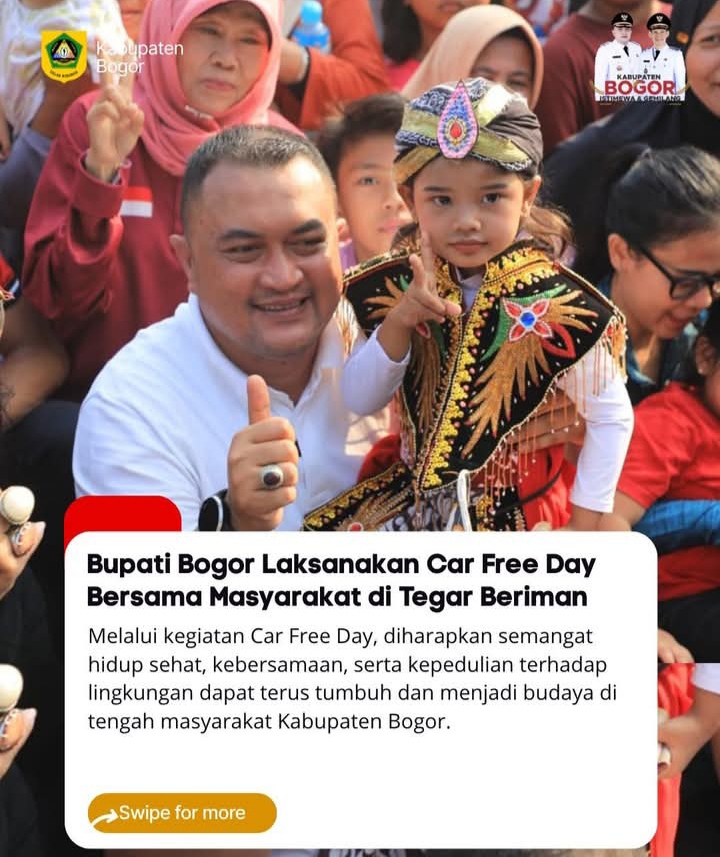 Car Free Day Bupati Bogor Bersama Masyarakat di Tegar Beriman